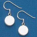 Small round disk polished earring