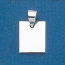 Rectangle Small Engravable Sterling Silver Pendant Personalized Gift