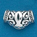 Lace Slide Christian Fish Ichthus Sterling Silver Pendant