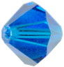Bicone Wholesale Swarovski Crystal Beads Capri Blue Crystal 16 Bead Strand 8mm Crystal