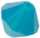 Bicone Swarovski Crystal Caribbean Blue Opal Crystal 8mm Crystal Package of 20 Pieces