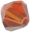 Bicone Swarovski Crystal Indian Red Crystal 8mm Crystal Package of 20 Pieces