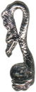 Dragon Holding Crystal Ball Sterling Silver Charm Pendant