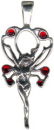 Fairy with Crystal Charm Sterling Silver Pendant
