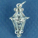 Crystal Street Light 3D Charm Sterling Silver Pendant
