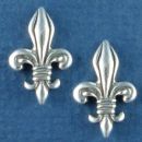 Fleur de Lis Sterling Silver Post Earrings