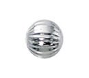 5mm Sterling Silver Corrugated Round Loose Bead with 1.5mm Hole Sold in Packages of 10 Pieces