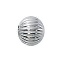 6mm Sterling Silver Corrugated Round Loose Bead with 1.8mm Hole Sold in Packages of 10 Pieces