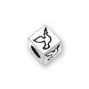 Sterling Silver Alphabet Beads Dove 5.5mm Letter Beads