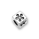 Sterling Silver Alphabet Beads Flower 5.5mm Letter Beads