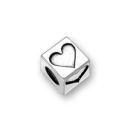 Sterling Silver Alphabet Beads Heart 5.5mm Letter Beads