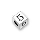 Sterling Silver Alphabet Beads Number 5 5.5mm Letter Beads