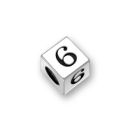 Sterling Silver Alphabet Beads Number 6 5.5mm Letter Beads