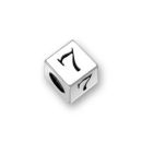 Sterling Silver Alphabet Beads Number 7 5.5mm Letter Beads