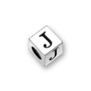 Sterling Silver Alphabet Beads J 5.5mm Letter Beads