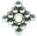 Bail Bead Square Daisy 5 mm