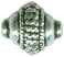 Bali Bead Rope Center Polished Sides Silver