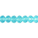Chinese Crystal Rondelle Beads Wholesale 72 Bead Strand Aquamarine Crystal 8mm Crystal Beads