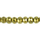 Chinese Crystal Rondelle Beads Wholesale 72 Bead Strand Dorado Gold Crystal 8mm Crystal Beads