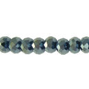 Chinese Crystal Rondelle Beads Wholesale 72 Bead Strand Jet Hematite Crystal 8mm Crystal Beads