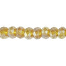 Chinese Crystal Rondelle Beads Wholesale 72 Bead Strand Light Colorado Topaz Crystal AB 8mm Crystal Beads