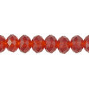 Chinese Crystal Rondelle Beads Wholesale 72 Bead Strand Light Siam Crystal 8mm Crystal Beads