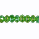Chinese Crystal Rondelle Beads Wholesale 72 Bead Strand Peridot Crystal AB 8mm Crystal Beads