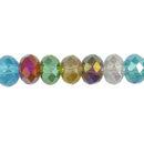 Chinese Crystal Rondelle Beads Wholesale 72 Bead Strand Rainbow Crystal AB 8mm Crystal Beads