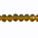 Chinese Crystal Rondelle Beads Wholesale 72 Bead Strand Topaz Crystal 8mm Crystal Beads