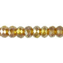 Chinese Crystal Rondelle Beads Wholesale 72 Bead Strand Topaz Crystal AB 8mm Crystal Beads