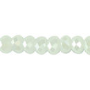 Chinese Crystal Rondelle Beads Wholesale 72 Bead Strand White Alabaster Crystal AB 8mm Crystal Beads