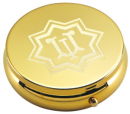 Round Pill Box in Gold