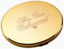 Compact Mirror Oval Gold Tone, Great Engravable Personalized Gift Idea