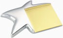 Star Post Pad Holder Silver Tone