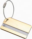 Luggage Tag Gold Tone