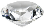 Clear Crystal Diamond Paperweight Engravable