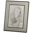 Picture Frame fits 3-1/2" x 5" Silver Tone with Matte and High Polished Trim