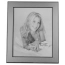 Picture Frame fits 8" x 10" Silver Tone with Matte and High Polished Trim