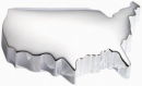 USA Paper Weight Silver Tone