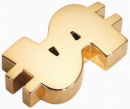 Money Paper Weight Gold Tone