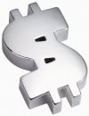 Money Paper Weight Silver Tone