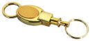 Oval Detachable Key Chain in Gold