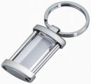Single Crystal Silver Tone Key Chain