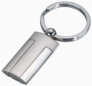 Rectangle Silver Tone Key Chain