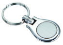 Key Chain Round Silver Tone