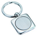 Key Chain Square Silver Tone