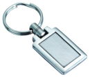 Key Chain Rectangle Silver Tone