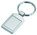 Key Chain Rectangle Silver Tone