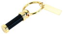 Marble Key Chain with Engraving Plate Black