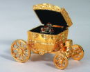 Carriage Jewelry Case in Gold Tone